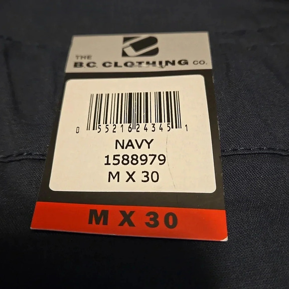 B.C. Clothing Co. Men's Navy Blue Belted Convertible Cargo Pants Mx30 - Picture 10 of 14